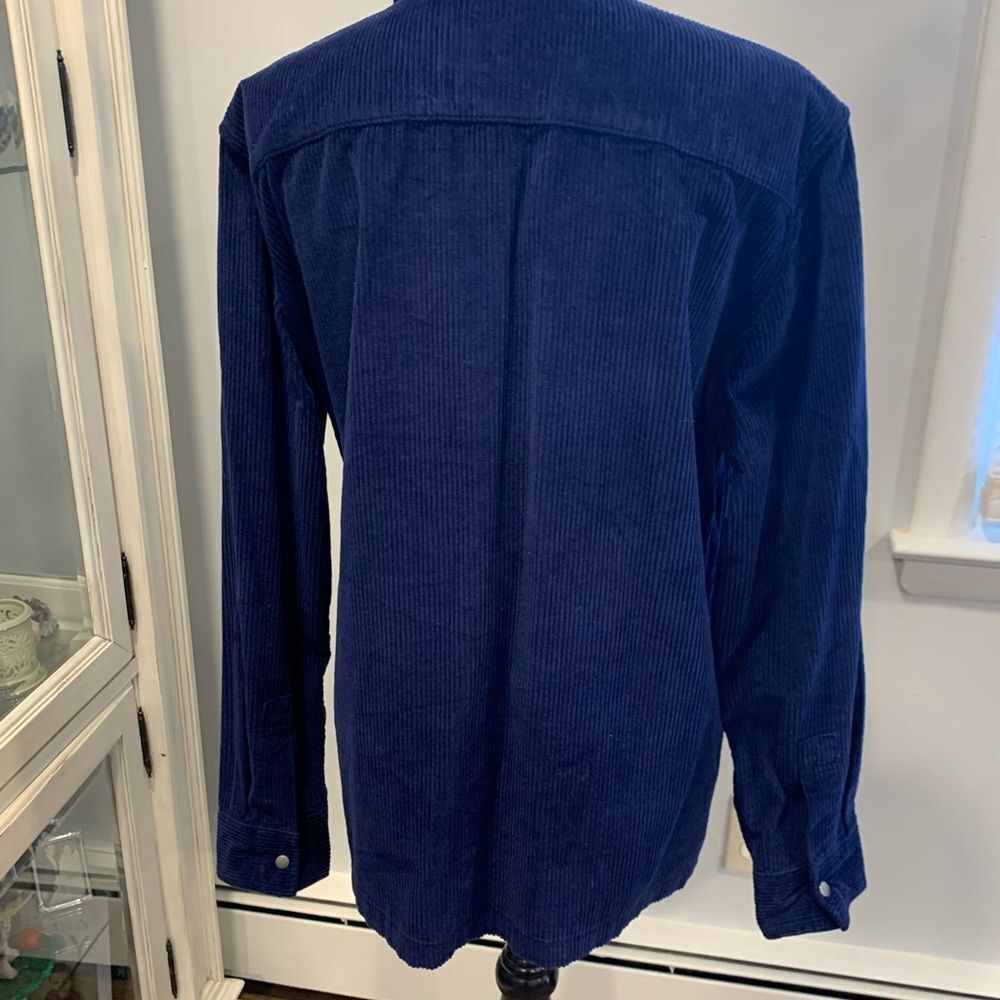 American Eagle Navy Corduroy Shirt - Picture 4 of 13